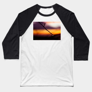 A drop of rain on a fall sunset background Baseball T-Shirt